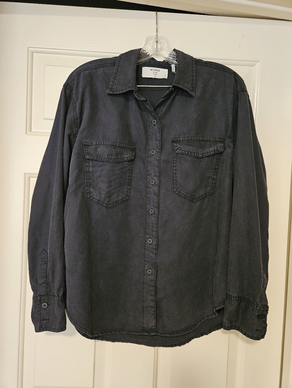One Teaspoon Long-Sleeve Faded Black Shirt